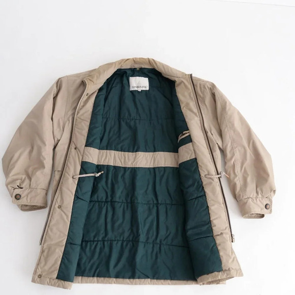Vintage London Fog Taupe Parka Jacket -  Size 38R - Picture 5 of 15